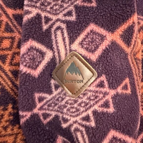 Burton Anouk Fleece Half Snap Jacket Mock Neck Pullover Aztec Purple M - Picture 3 of 12